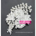 elegant vintage crystal brooch with blooming flower